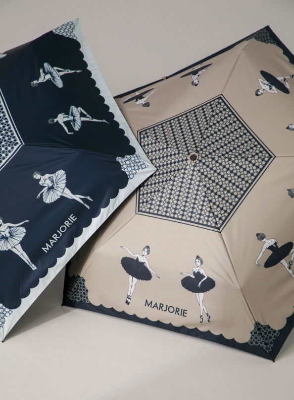 掛鐘上獨舞，瑪裘瑞獨家芭蕾印花自動傘
