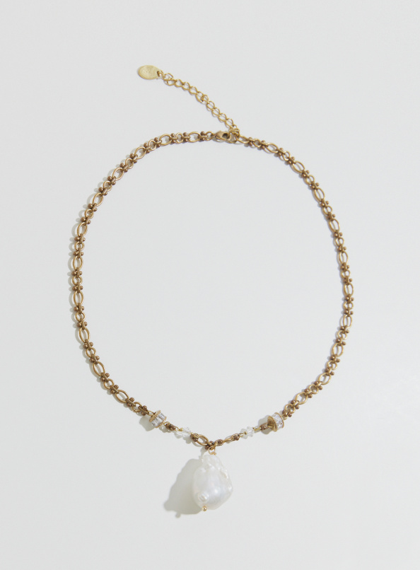 獨家開發，鋯石巴洛克珍珠項鍊