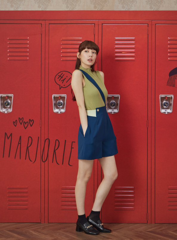 枯枝殘影，可拆式單邊吊帶短褲