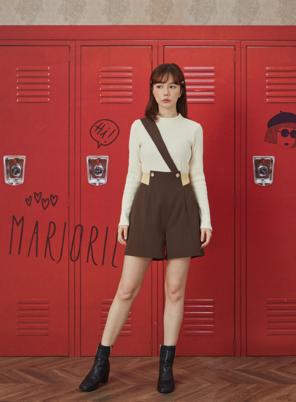 枯枝殘影，可拆式單邊吊帶短褲