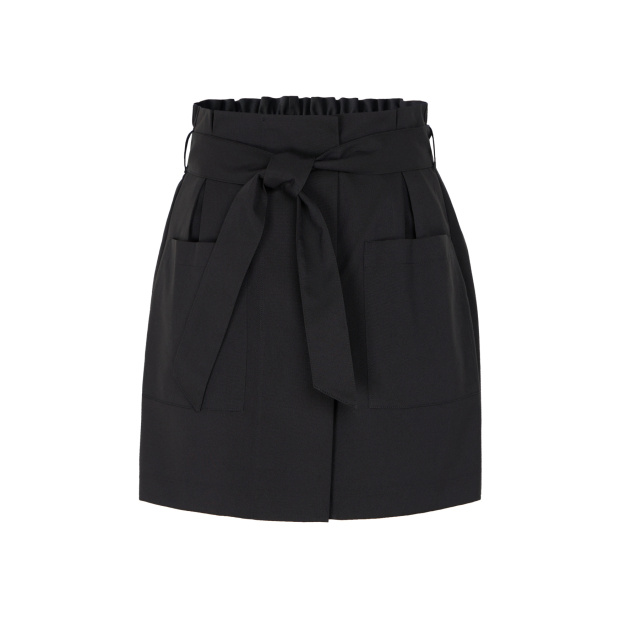 悄然,花苞腰頭設計綁帶褲裙