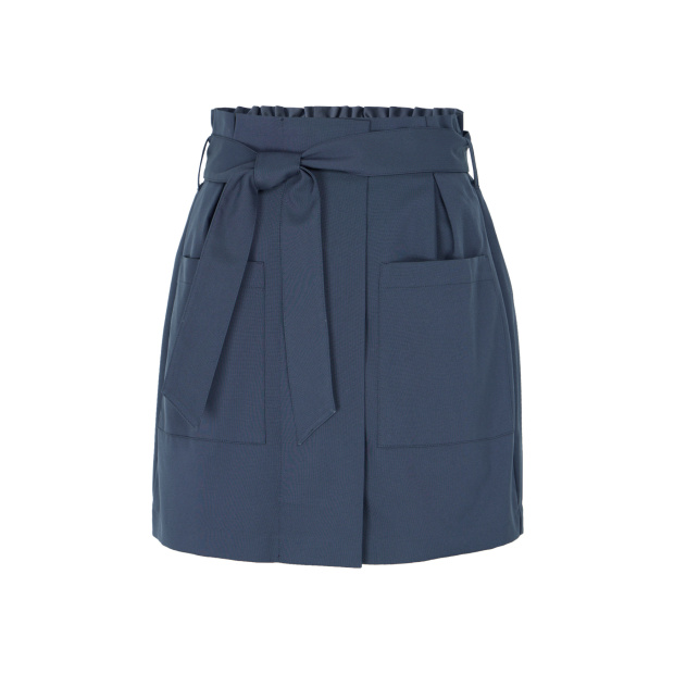 悄然,花苞腰頭設計綁帶褲裙