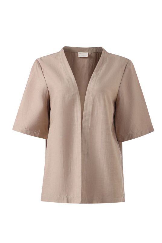 細語，植棉五分袖罩衫