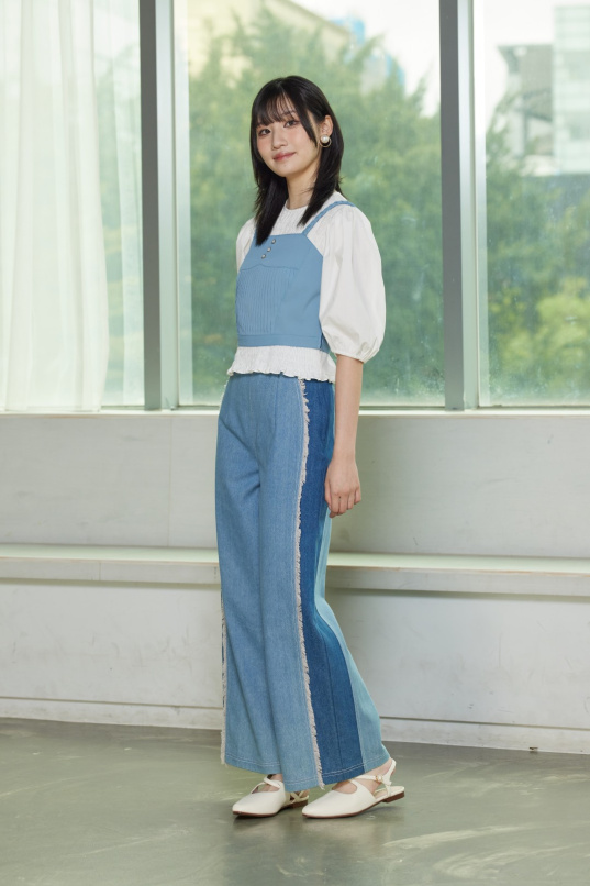 夢回,編織肩帶平塔克壓褶上衣