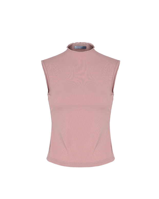 莞爾，小立領捲邊無袖涼感上衣