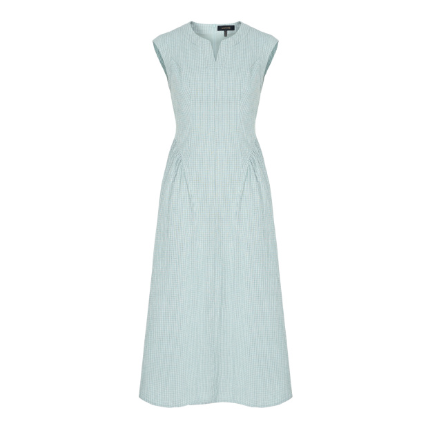 誕生，造型側抓皺坎肩洋裝