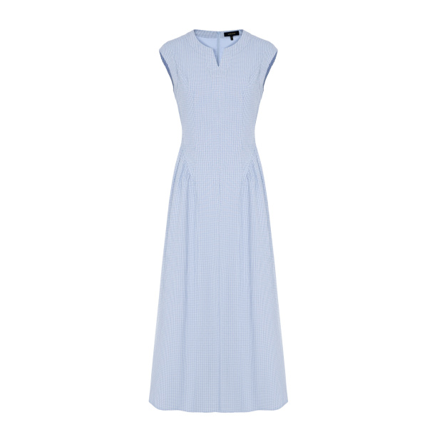 誕生，造型側抓皺坎肩洋裝