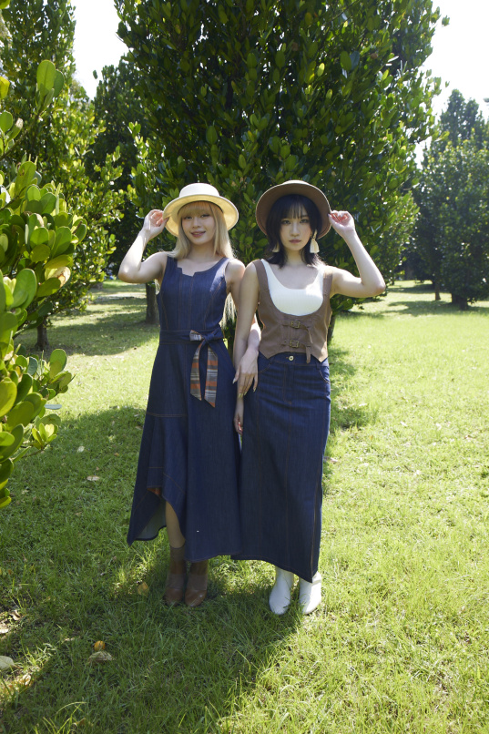 各自浪漫,造型腰頭牛仔直筒裙