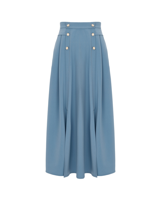 徜徉,雙排扣飾車褶長裙