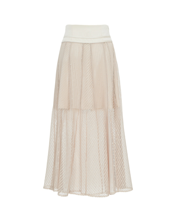 微光，拼接網紗長裙