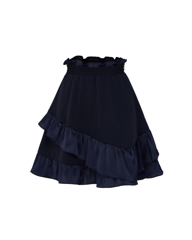 夜空璀璨,雙層荷葉短裙