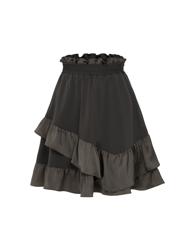 夜空璀璨,雙層荷葉短裙