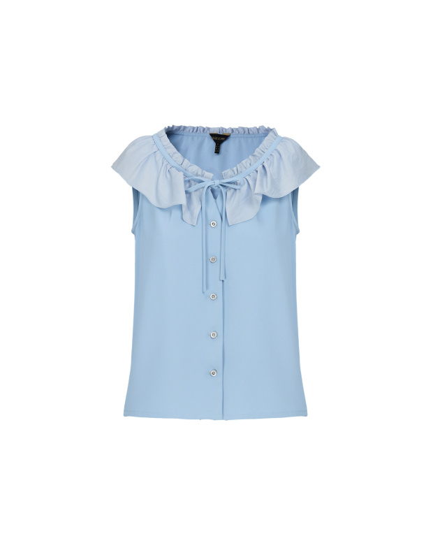 在塞納河上，荷葉領綁帶上衣