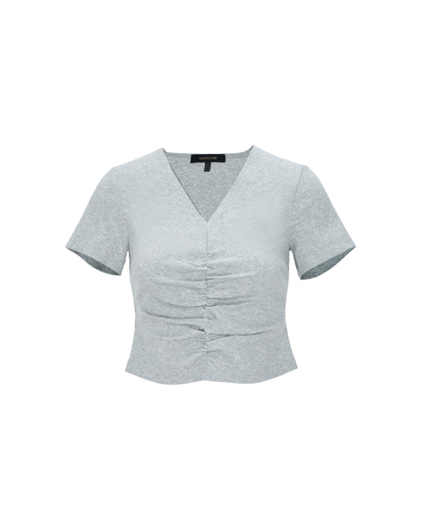 對等關係,抓皺V領T恤