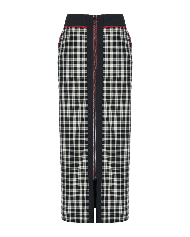 稍縱即逝，撞色拉鍊鉛筆裙