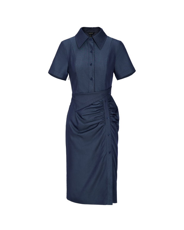 不眠之夜，修身短袖連身裙