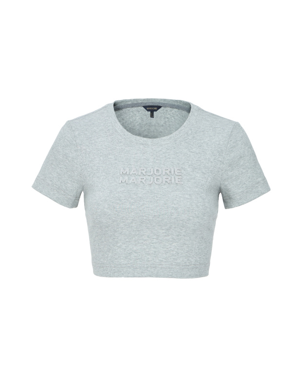 獨有，立體刺繡短版T