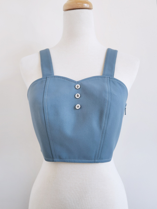 三個心願,寬肩帶裝飾釦背心