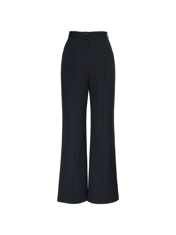 踏著暮色台階，修身百搭喇叭褲