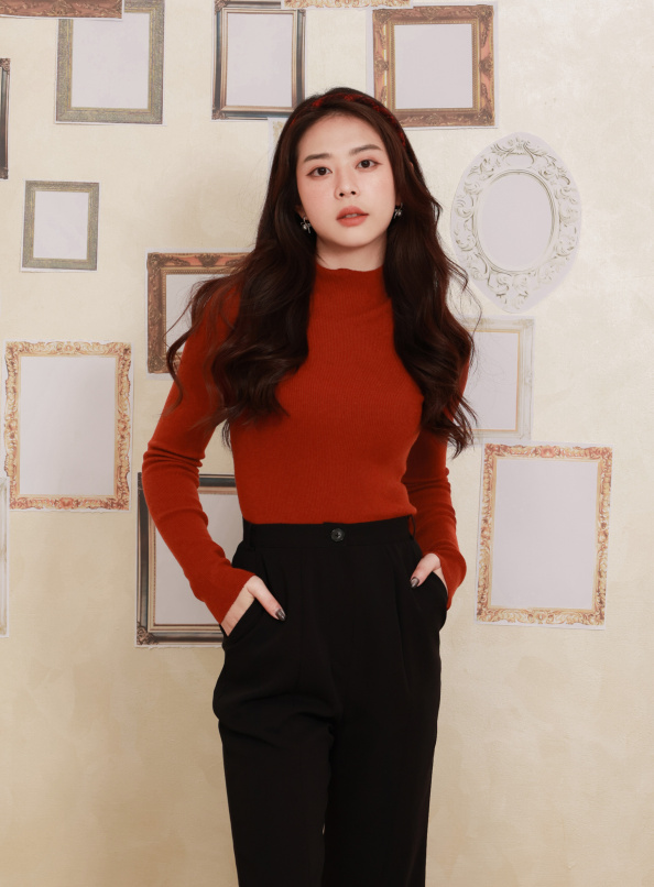 質感甄選，無縫小高領毛衣