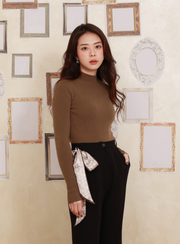 質感甄選，無縫小高領毛衣