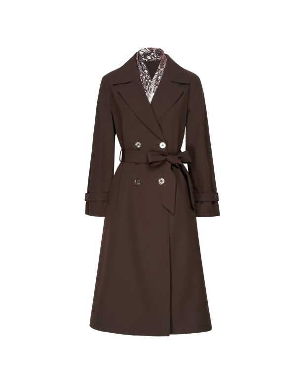 質感甄選，附絲巾長版風衣外套