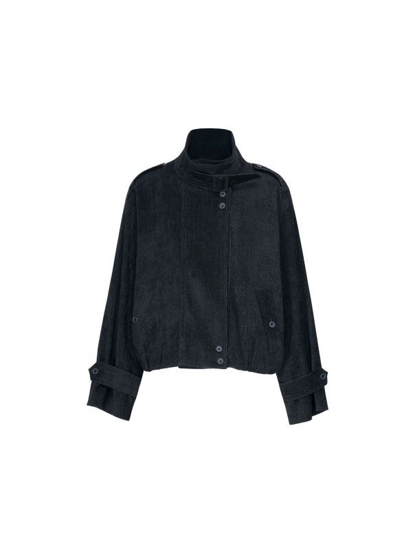 質感甄選，仿牛仔風衣式短版外套