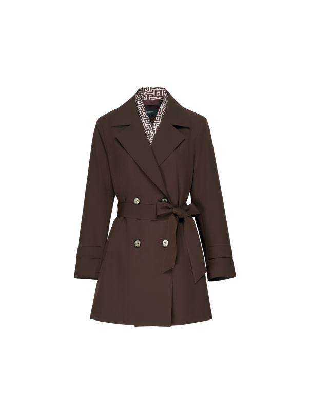 質感甄選，附絲巾短版風衣外套