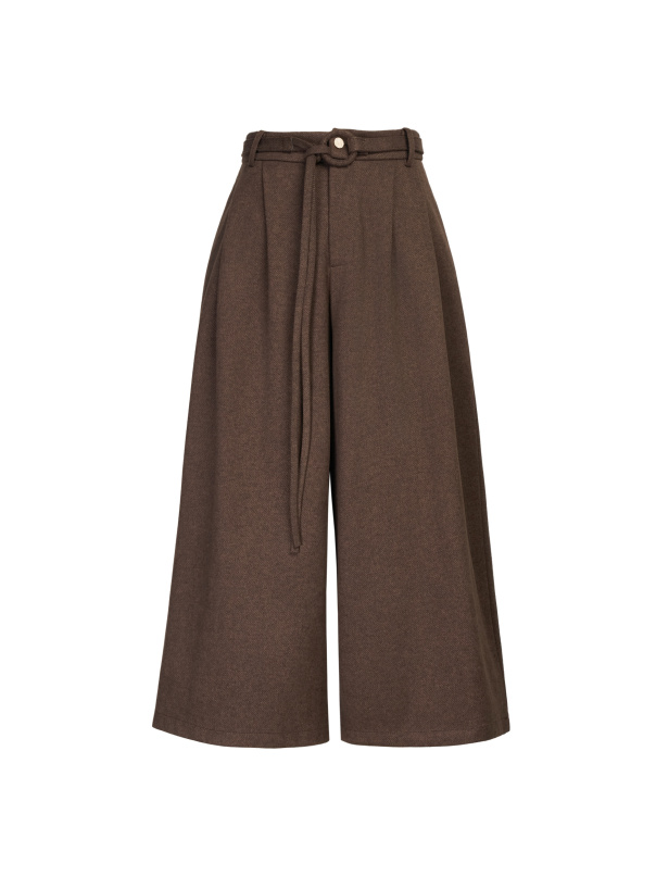 質感甄選，毛呢八分長褲