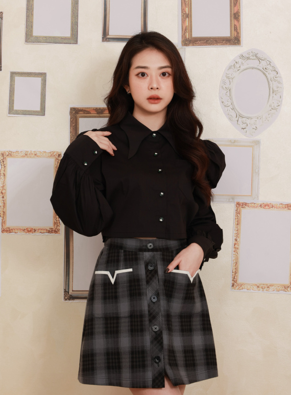 質感甄選，花苞袖設計長袖襯衫