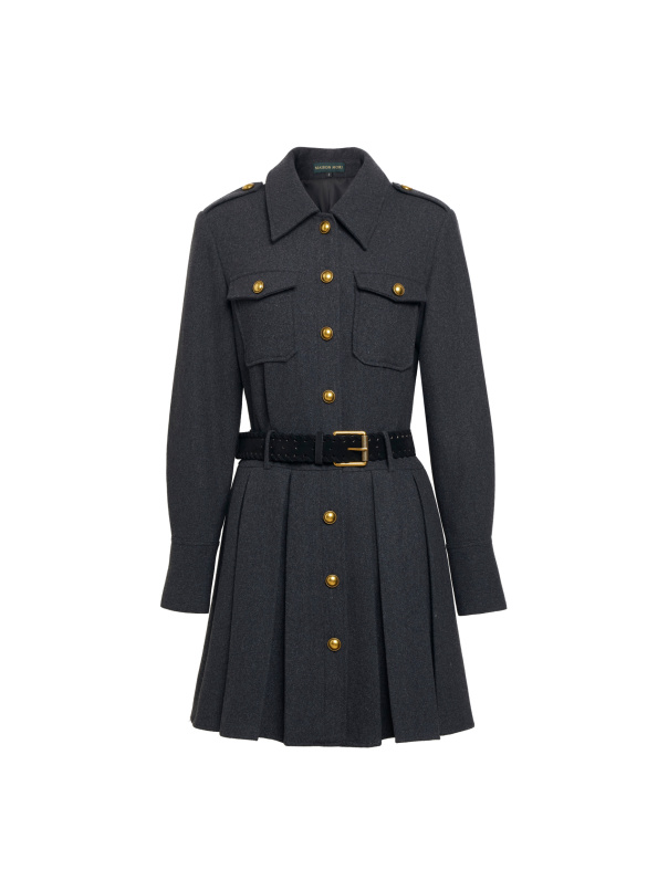 質感甄選，附腰帶工裝連身短洋