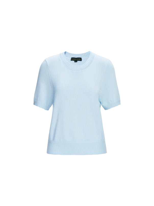 質感甄選，花邊圓領針織上衣